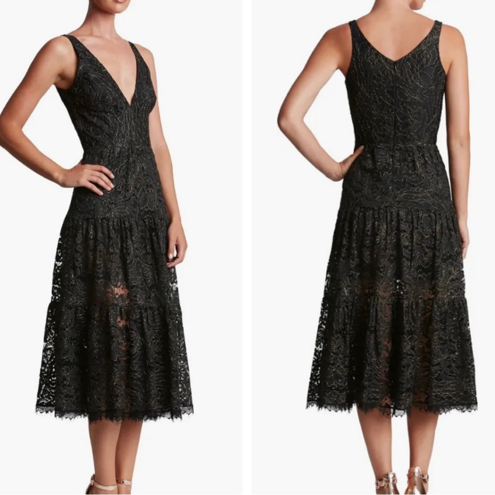 Dress The Population Madelyn Black Floral Lace Dress
